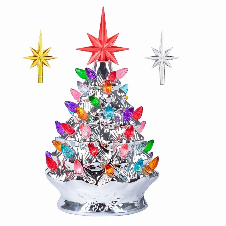RJ Legend Ceramic Festive Lighted Christmas Tree