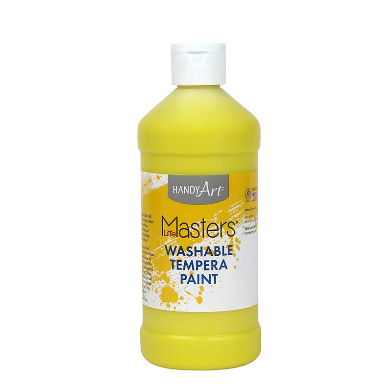 Little Masters Washable Tempera Paint, Yellow, 16 oz