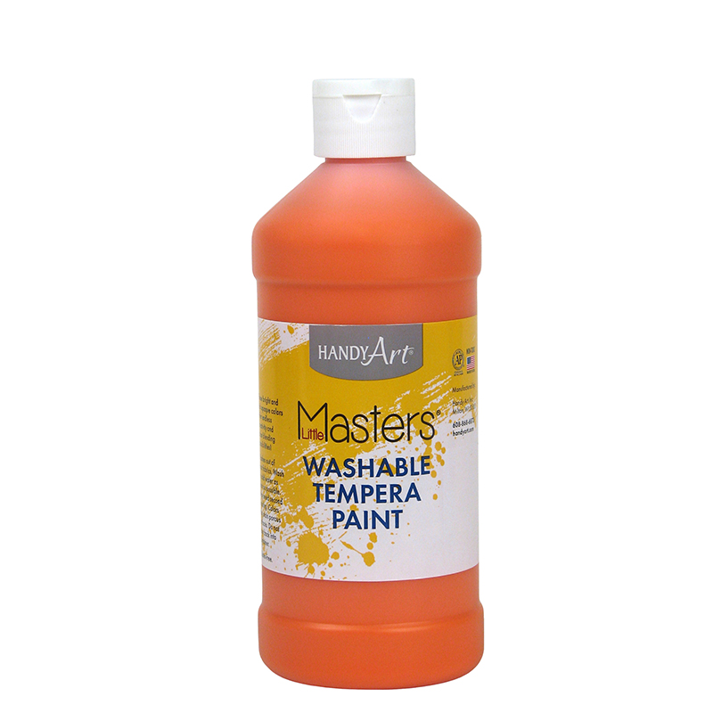 Little Masters Washable Tempera Paint, Orange, 16 oz
