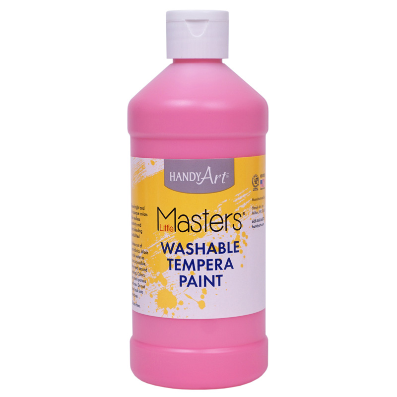 Little Masters Washable Tempera Paint, Pink, 16 oz