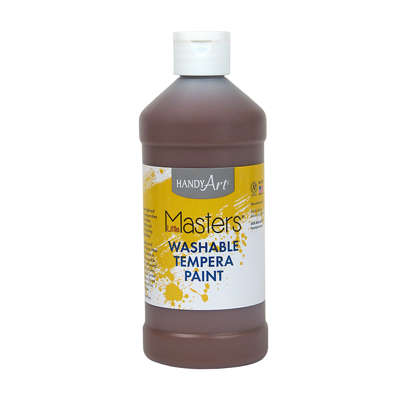 Little Masters Washable Tempera Paint, Brown, 16 oz
