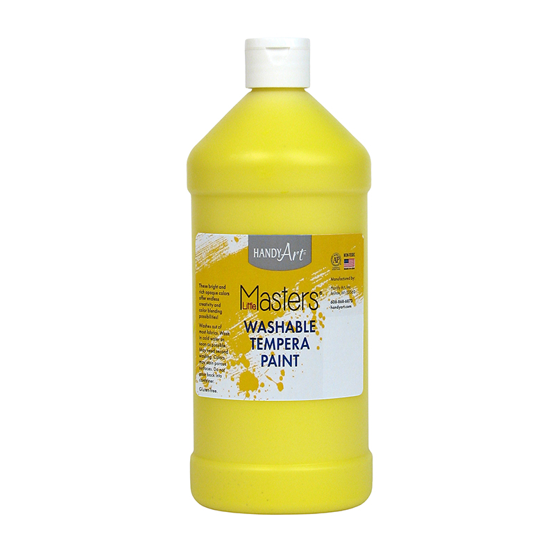 Little Masters Washable Tempera Paint, Yellow, 32 oz