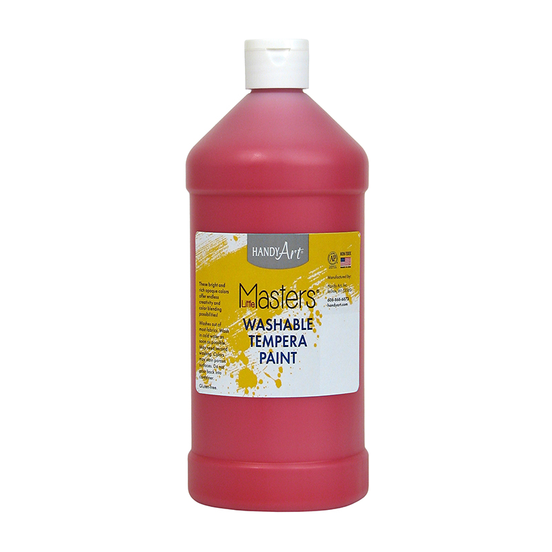 Little Masters Washable Tempera Paint, Red, 32 oz