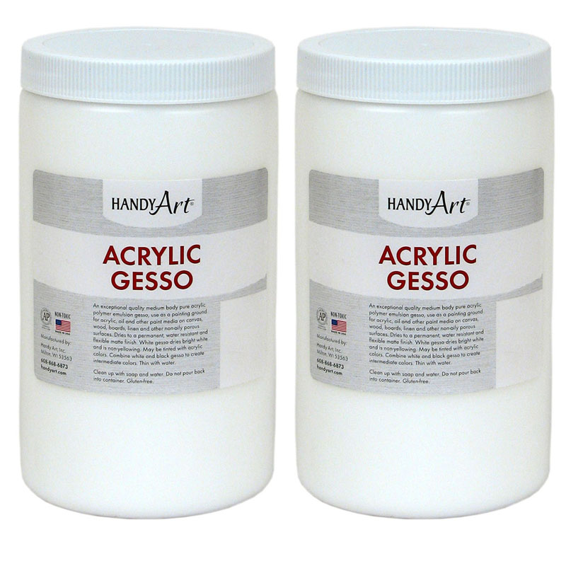 Acrylic Gesso, 32 oz., Pack of 2