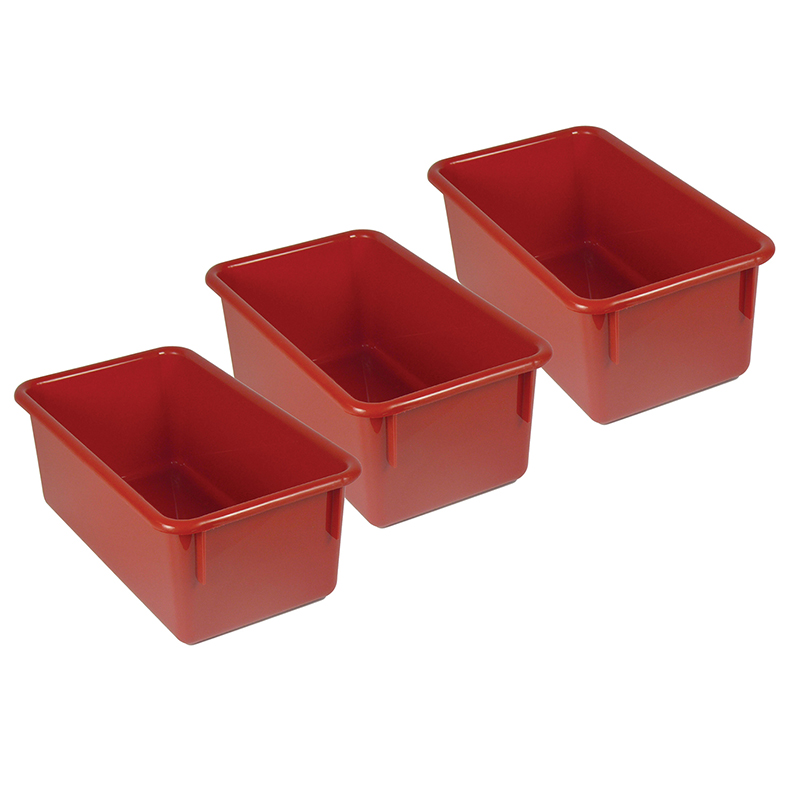 Stowaway Tray no Lid, Red, Pack of 3