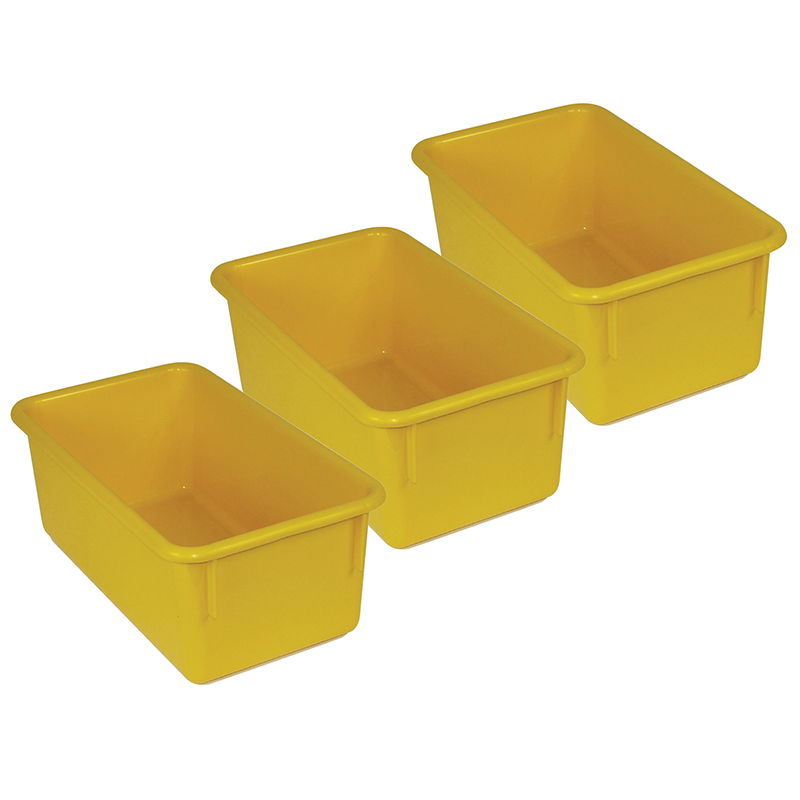 Stowaway Tray no Lid, Yellow, Pack of 3