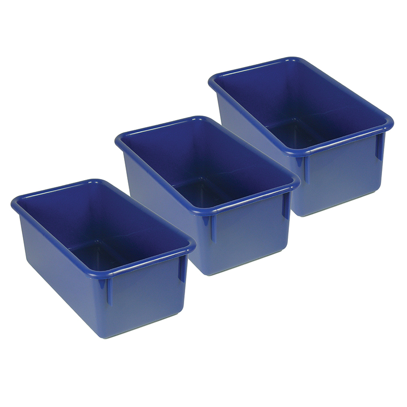 Stowaway Tray no Lid, Blue, Pack of 3