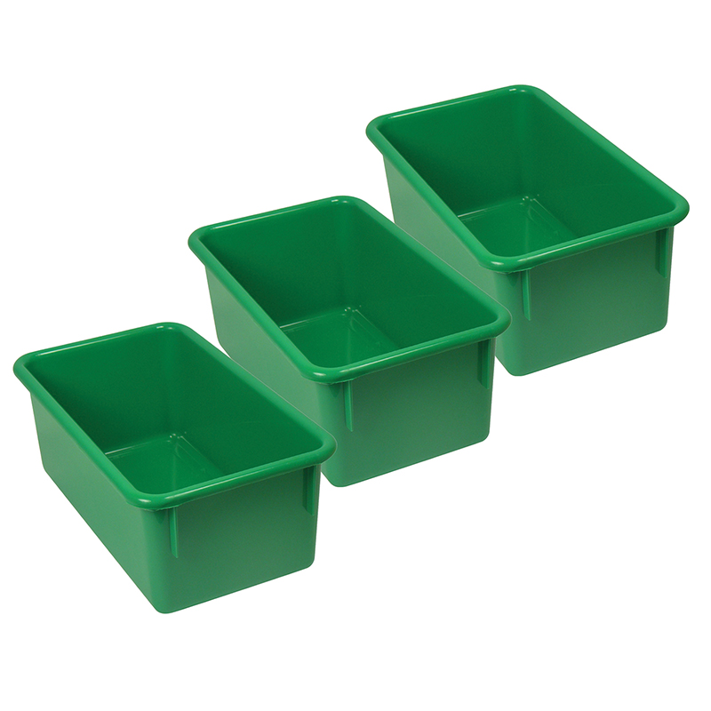 Stowaway Tray no Lid, Green, Pack of 3