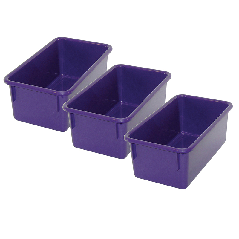 Stowaway Tray no Lid, Purple, Pack of 3
