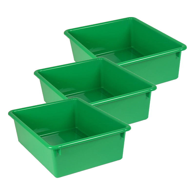 Double Stowaway Tray Only, Green, Pack of 3