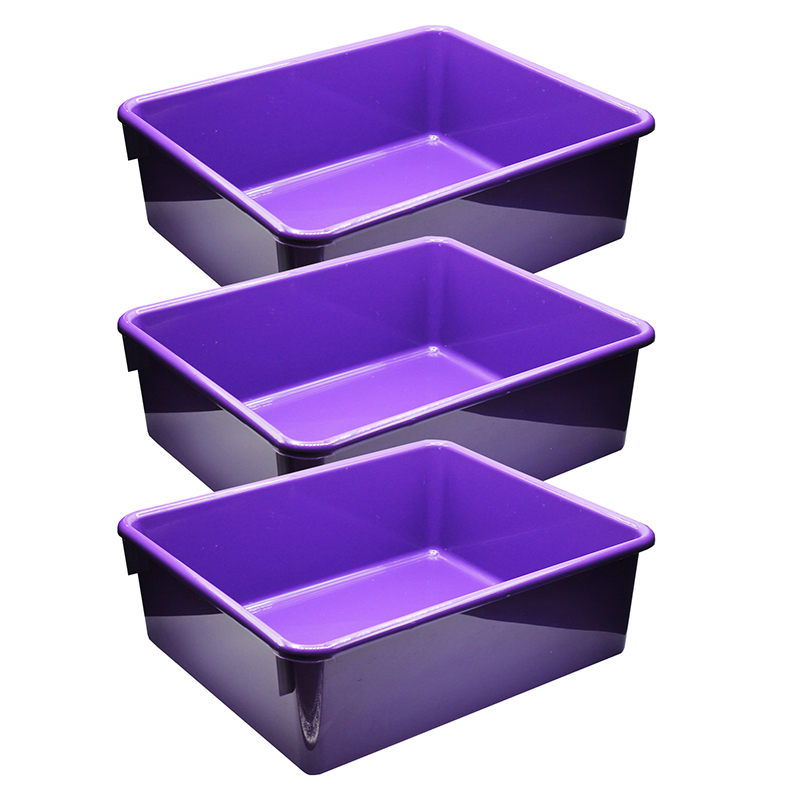 Double Stowaway Tray Only, Purple, Pack of 3