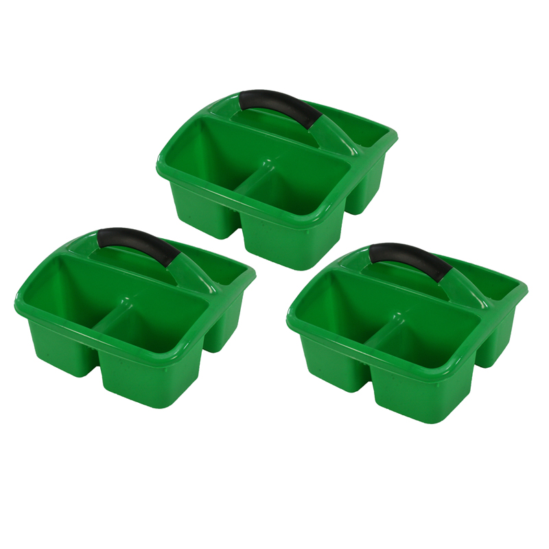 Deluxe Small Utility Caddy, Green, Pack of 3