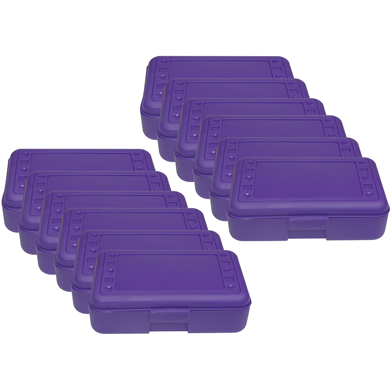 Pencil Box, Purple, Pack of 12