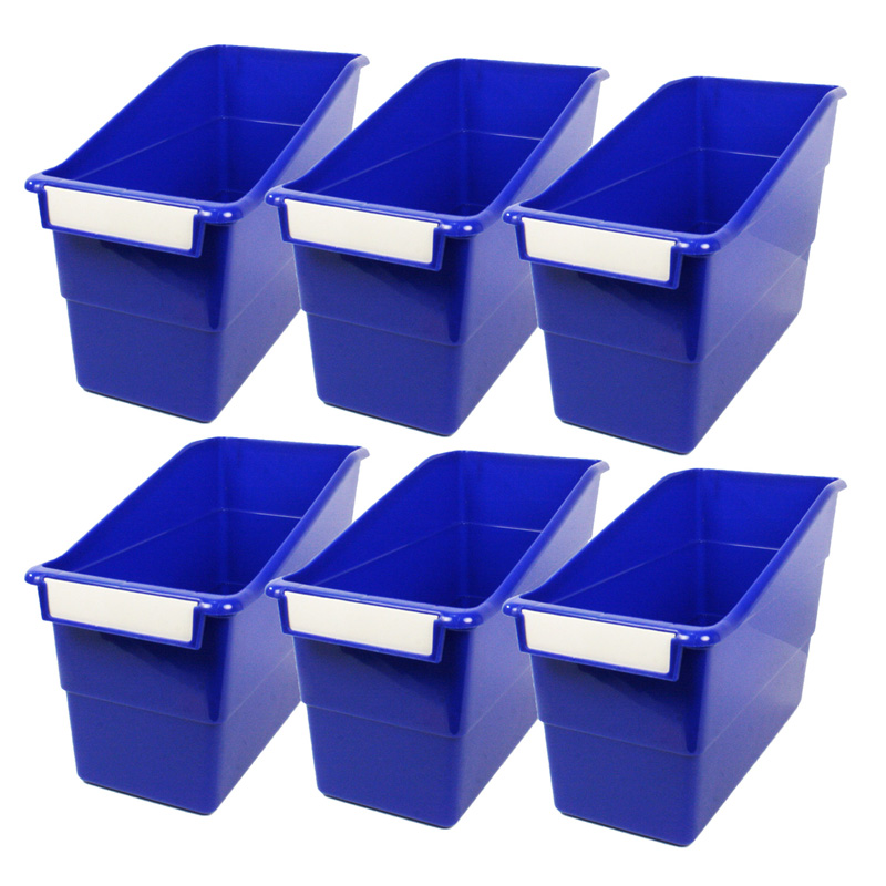 Tattle Shelf File, Blue, Pack of 6