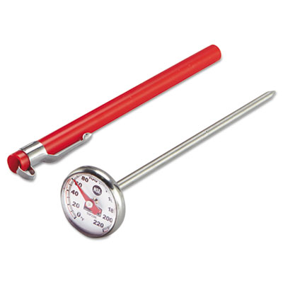 Industrial-Grade Analog Pocket Thermometer, 0�F to 220�F