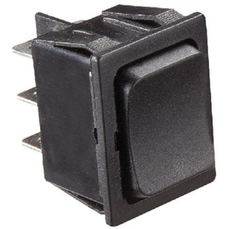 Black Rocker Switch, 5 A, Momentary On/Off Momentary On - Dpdt - Cut-Out .872In