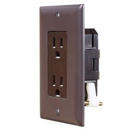 Inself Containedin Brown Dual Outlet W/Cover-Plate
