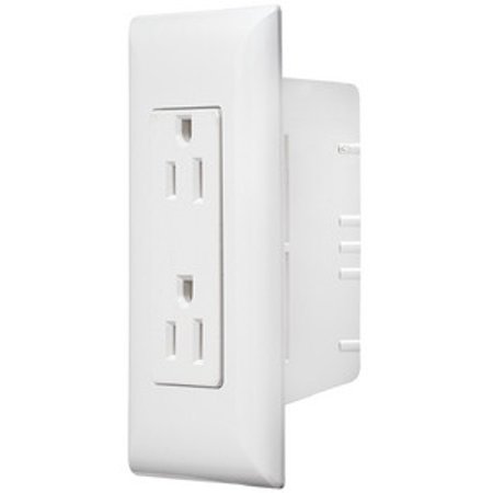 Inself Containedin White Contemporary Dual Outlet, Speedwire W/Cover-Plate
