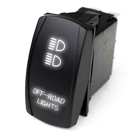 LED ROCKER SWITCH WITH WHITE LED RADIANCE  OFFROAD LIGHTS