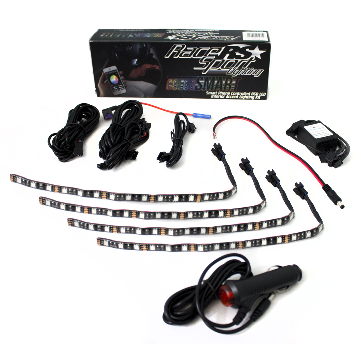 Racesport -  LED Interior RGB Multi-Color Accent Kit ColorSMART Smartphone Controlled with millions 