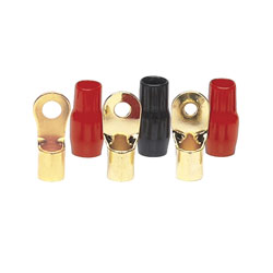 Ring Term 8Ga 5/16 in. Gold Red/Bl 20Pk