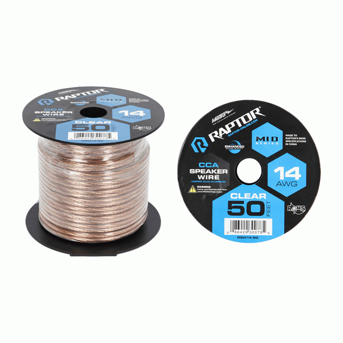 Speaker Wire 14GA Clear 50ft Vice Series