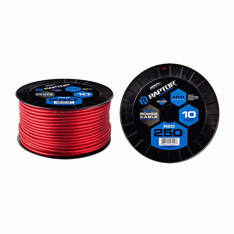 250ft 10AWG Red CCA Mid-Series Cable