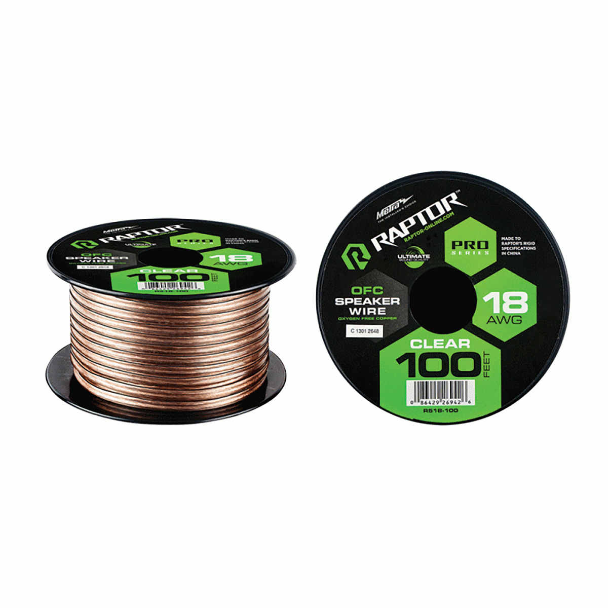 100ft 18AWG Pro Series OFC Speaker Wire