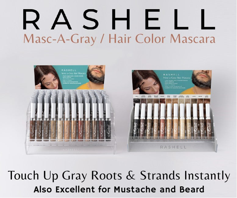 72 piece Rashell Hair Mascara display Fast Start Kit with free display and testers
