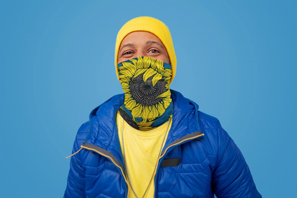 Cooling Neck Gaiter/Balaclava/Magic Scarf Headband & Face Mask for Men, Women - Flexible Sunflower