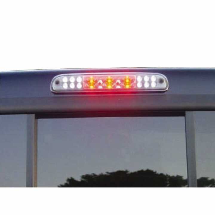 99-06 GM SILVERADO/SIERRA RED LED 3RD BRAKE LIGHT KIT W/WHITE LED CARGO LIGHTS CLEAR LENS
