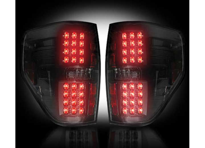 09-14 F150/RAPTOR STRAIGHT(STYLE)SIDE LED TAILLIGHTS SMOKE LENS DRIVE/PASS