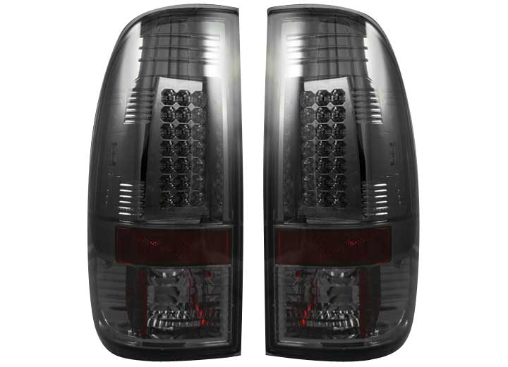 97-03 F150/99-07 SD STRAIGHT(STYLE)SIDE LED TAILLIGHTS SMOKE LENS DRIVE/PASS