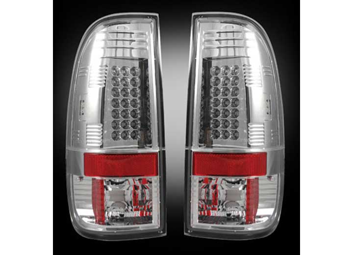 97-03 F150/99-07 SD STRAIGHT(STYLE)SIDE LED TAILLIGHTS CLEAR LENS DRIVE/PASS