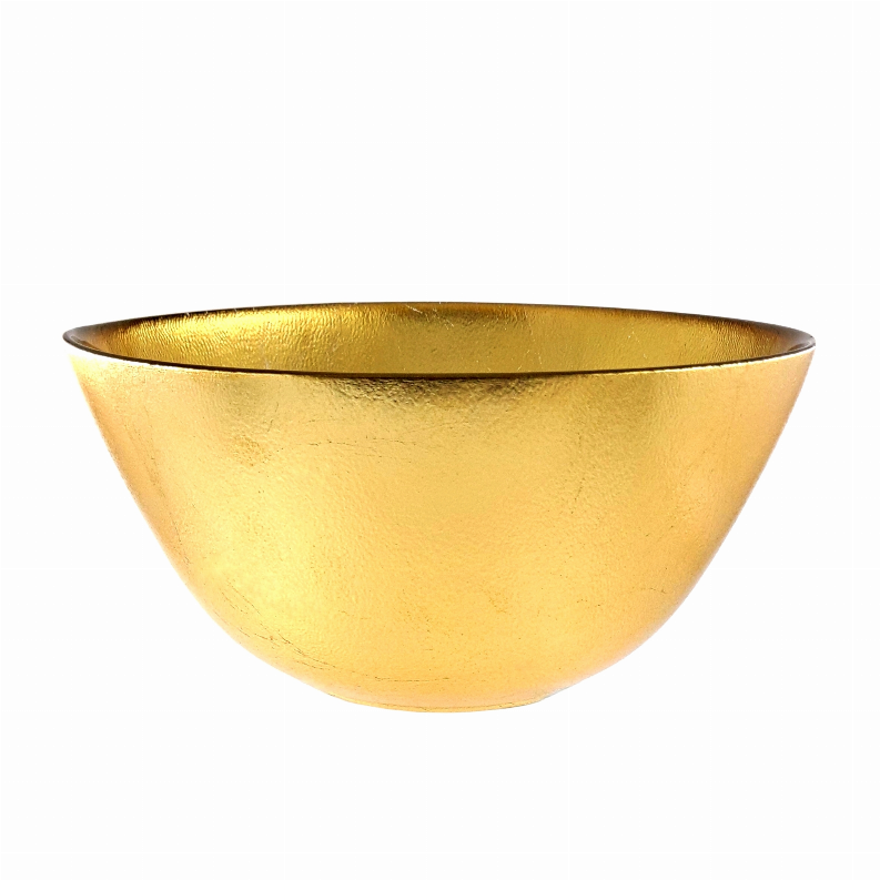 AURA 8" Gilded Glass Salad Bowl