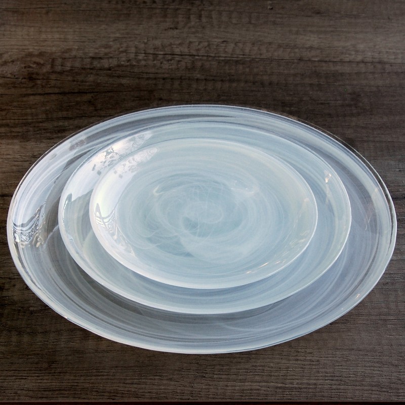 NUAGE 12PC Glass Dinner Plate Set