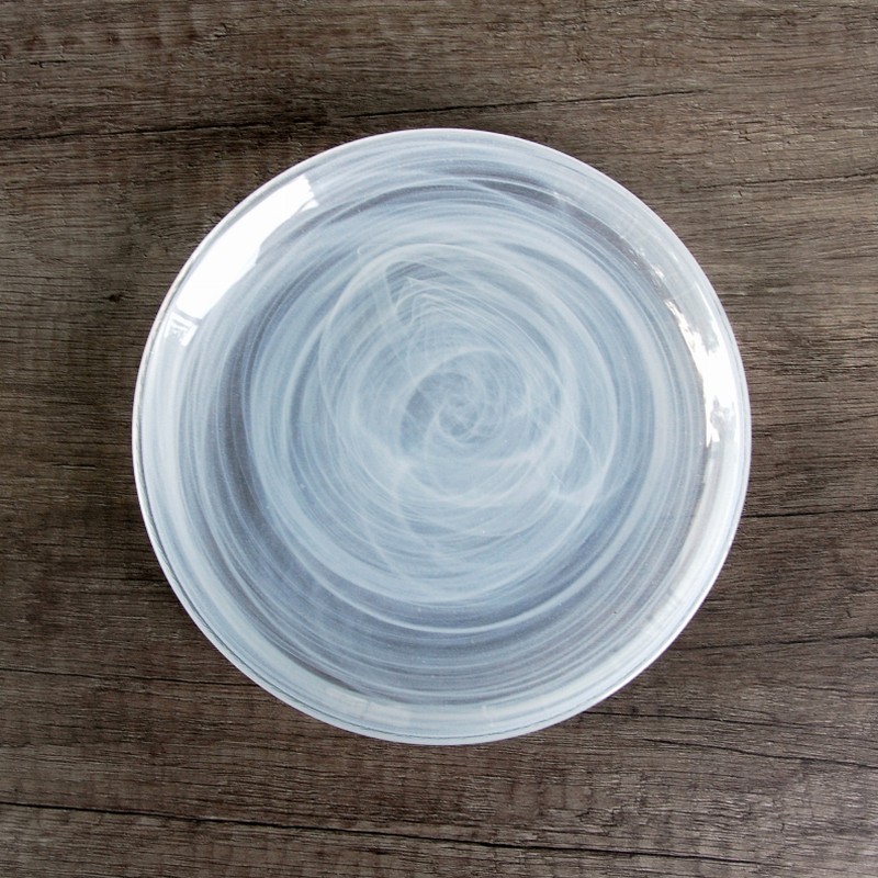 NUAGE Glass Plate - 6.5" Canape Plate Ivory