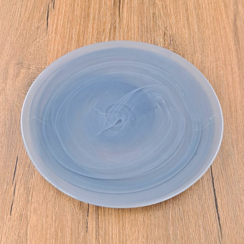 NUAGE Glass Plate - 8" Salad Plate Graphite