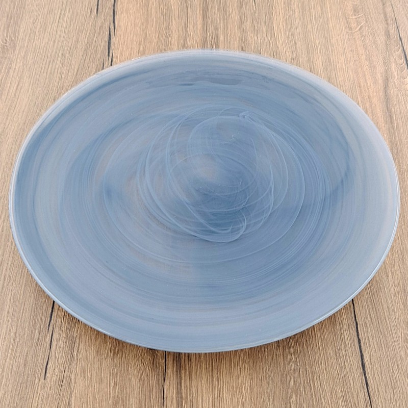 NUAGE Glass Plate - 11" Dinner Plate Graphite