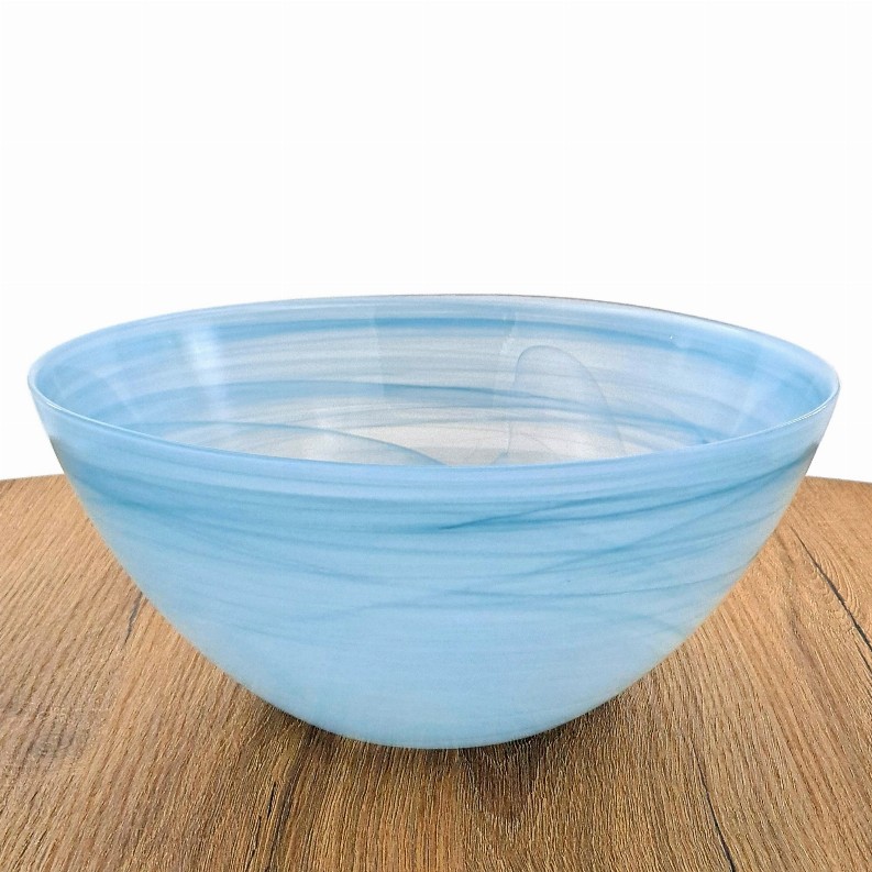 NUAGE Glass Serving Bowl - 10" Aqua