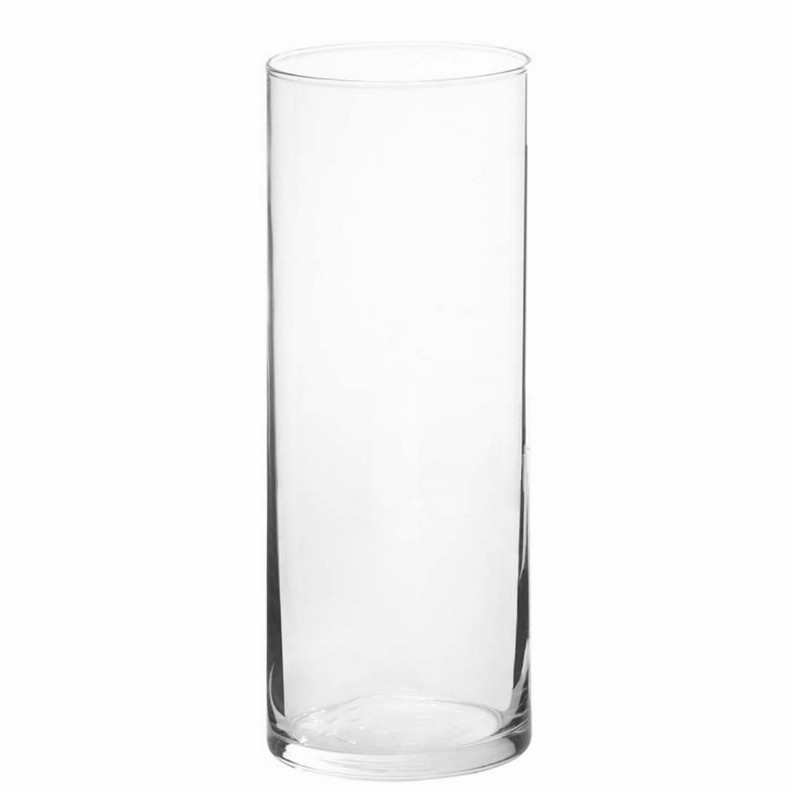 VERRE Glass Cylinder Vase - 9" Clear