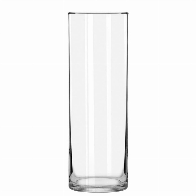 VERRE Glass Cylinder Vase - 10" Clear