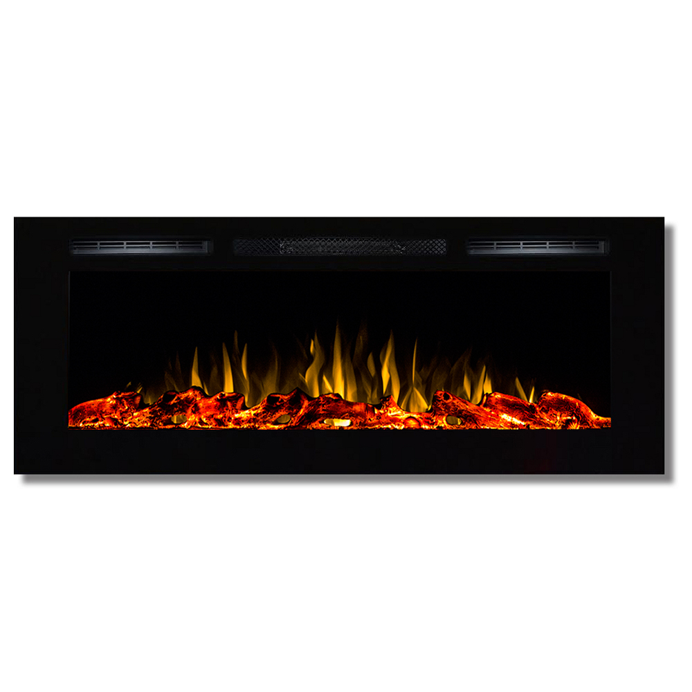 Regal Flame Fusion 50" Multi-Color Built-in Ventless Recessed Wall Mounted Electric Fireplace Better Than Wood Fireplaces, Gas L
