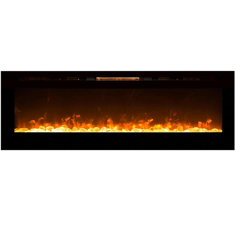 Regal Flame Astoria 60" Pebble Built-in Ventless Recessed Wall Mounted Electric Fireplace Better than Wood Fireplaces, Gas Logs