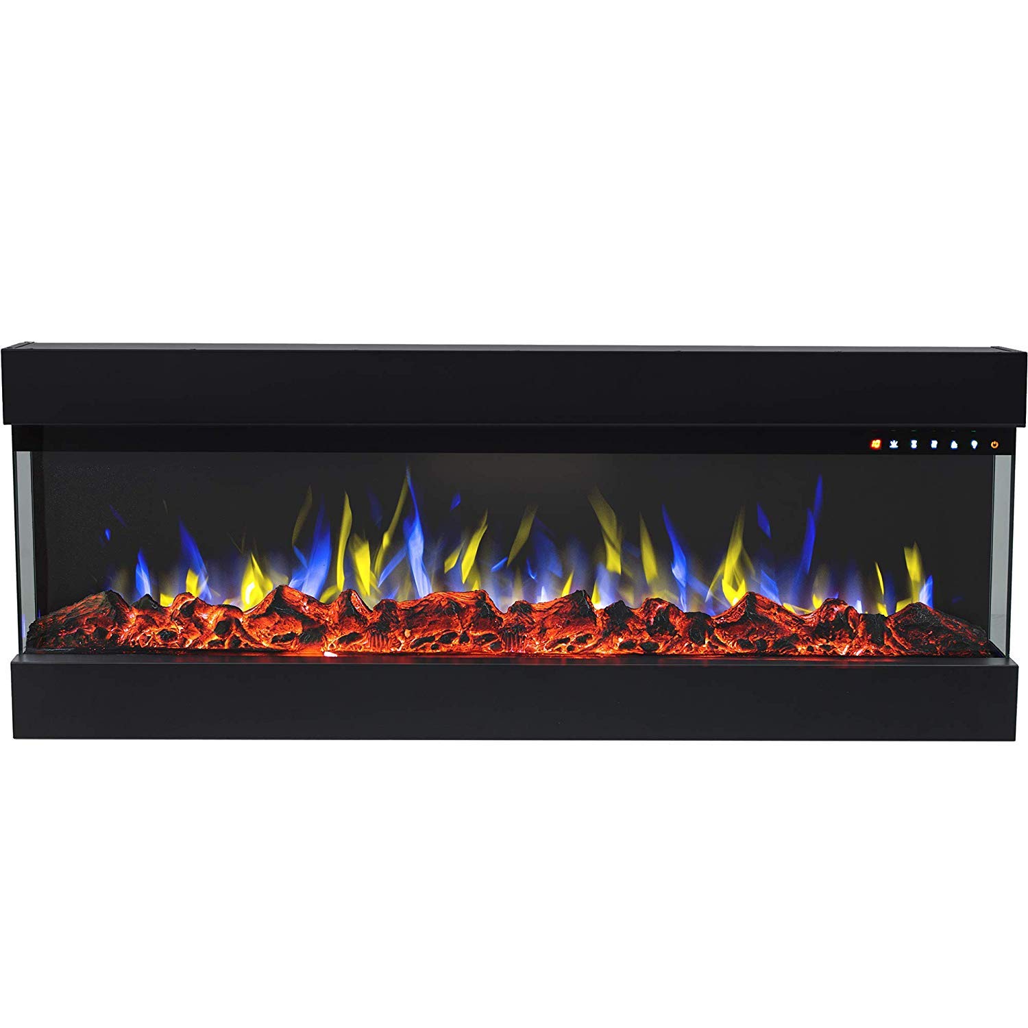 Regal Flame 43" Spectrum Modern Linear Electric 3 Sided Wall Mounted Built-in Recessed Fireplace
