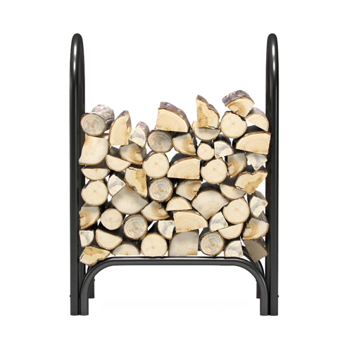 Gibson Living 28" Heavy Duty Firewood Shelter Log Rack for Fireplaces and Fire Pits to Enjoy a Real Fire or Complement Vent-Free