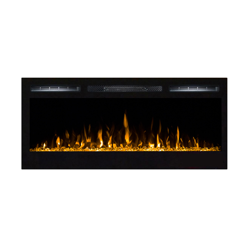 Moda Flame 35 Inch Bliss Crystal Recessed Touch Screen Multi-Color Wall Mounted Electric Fireplace