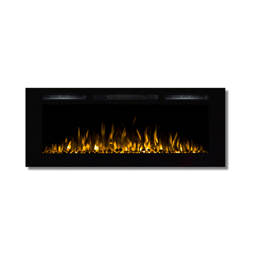 Moda Flame 50 Inch Cynergy Crystal Stone Built-In Wall Mounted Electric Fireplace
