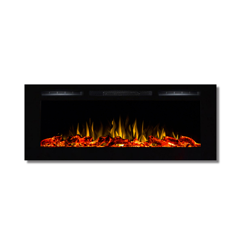 Regal Flame Fusion 50" Log Built-in Ventless Recessed Wall Mounted Electric Fireplace Better Than Wood Fireplaces, Gas Logs, Ins