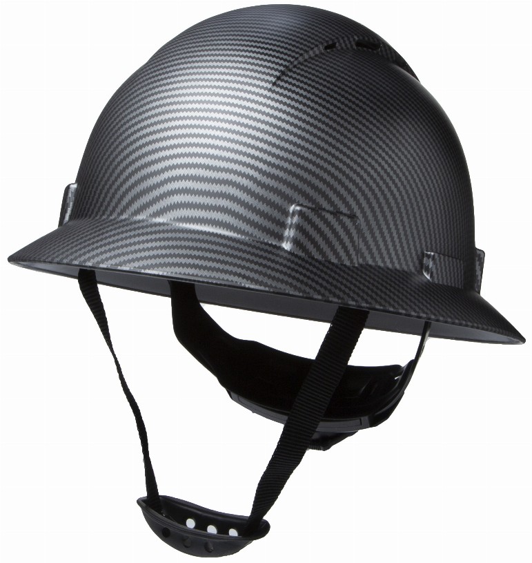 Full Brim Vented Hard Hat Construction OSHA Safety Helmet 6 Point Ratcheting System | Meets ANSI Z89.1 - Matte Black Graphite